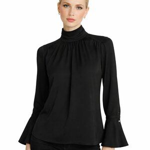 A new day, Black Mock Neck Blouse size M